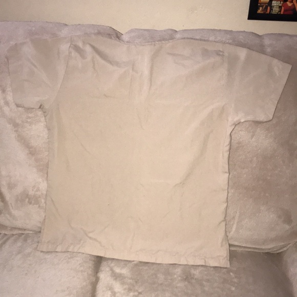 B.A.G. Small Tan scrub top with pockets V neck 💕 - Picture 3 of 4